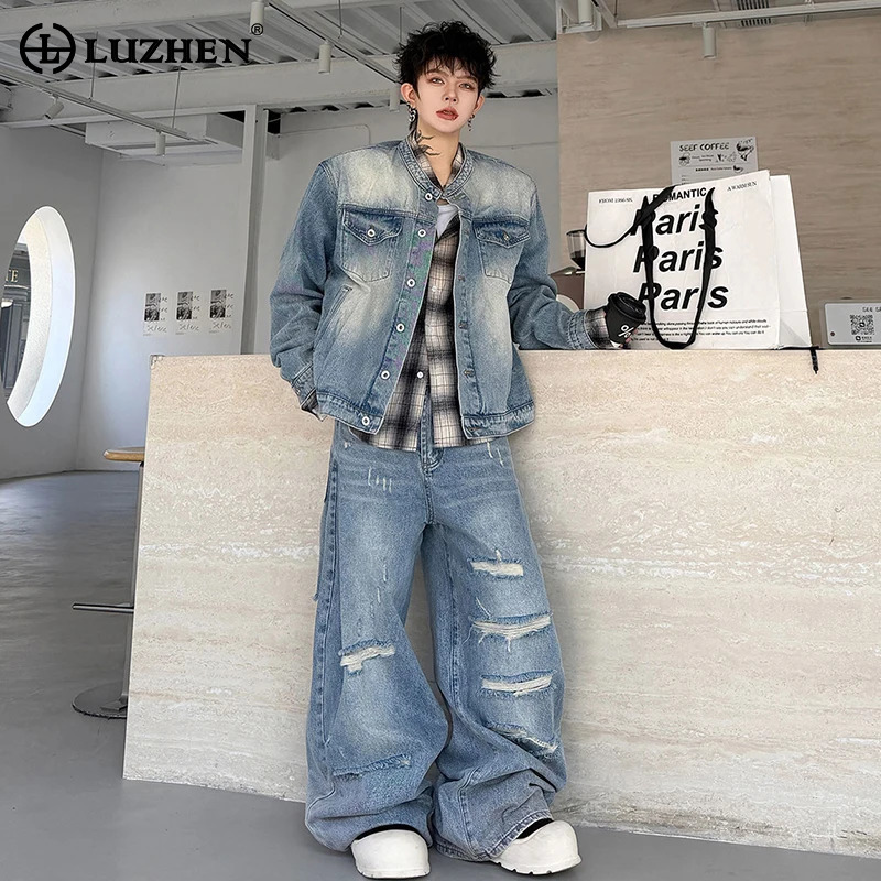 Jeans - LUZHEN 2026 Herbst Vintage Gewaschener Denim