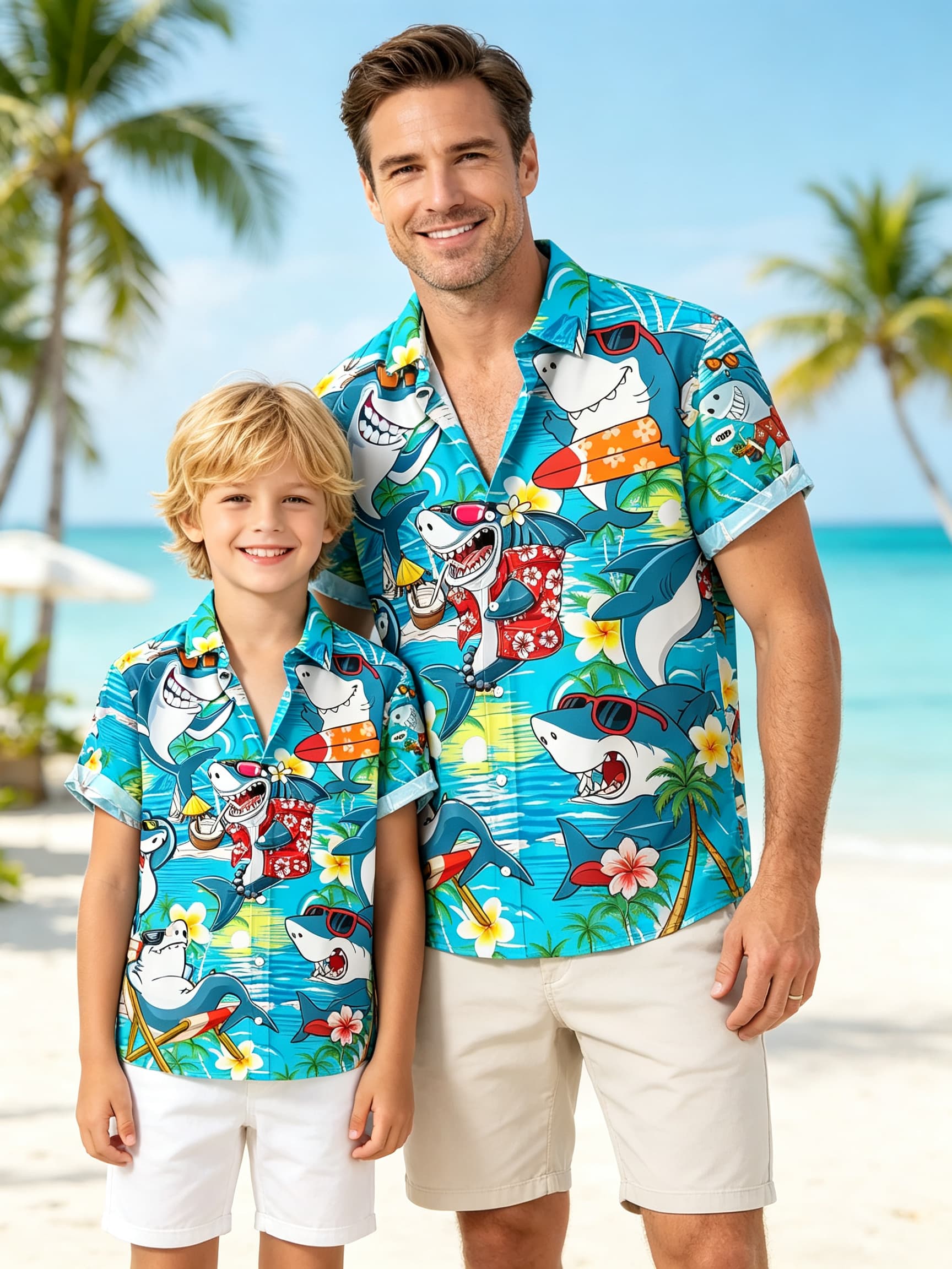 Vintage Hawaiian Floral Shirt - Herren Damen Kinder Vintage Hawaiianisches Blumenmuster