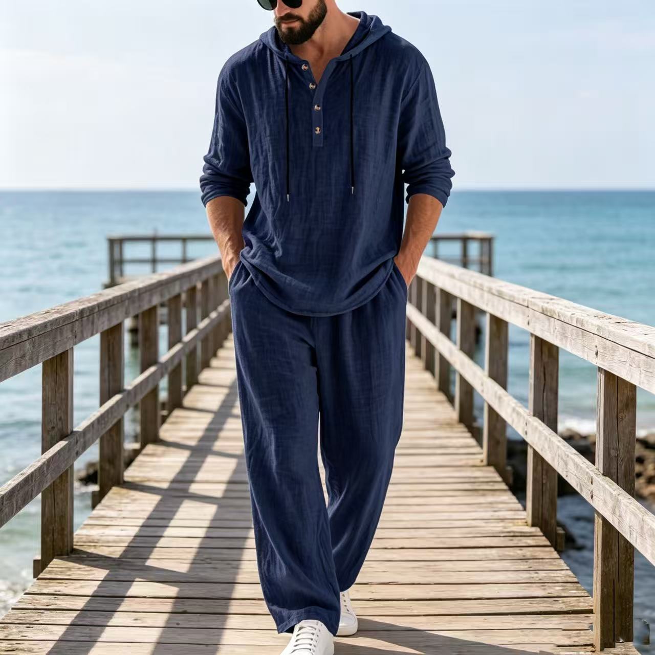 2026 Cross-Border Frühling und – Mens Linen Shirt Long Sleeve Bewertung und Preis