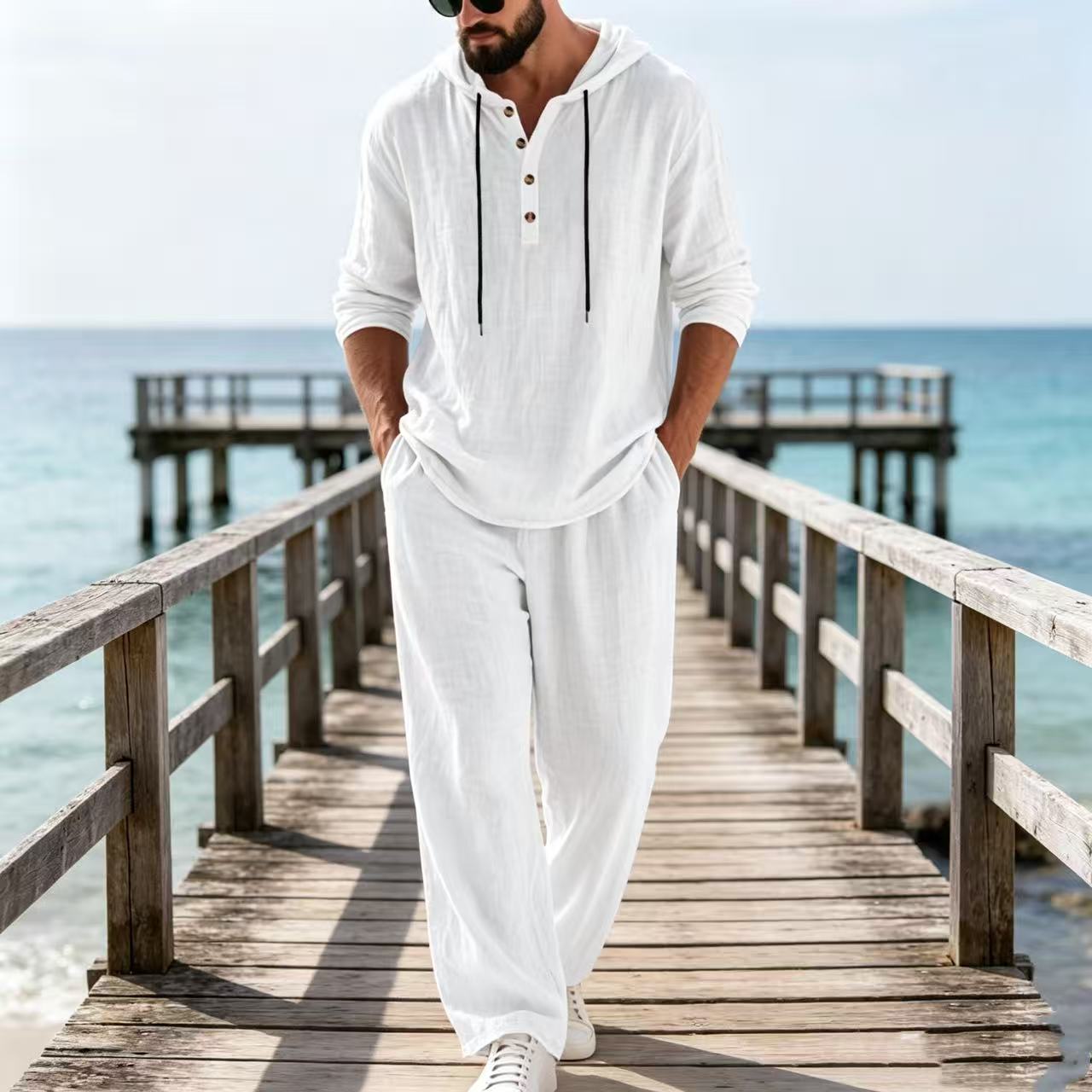 2026 Cross-Border Frühling und – Mens Linen Shirt Long Sleeve Bewertung und Preis