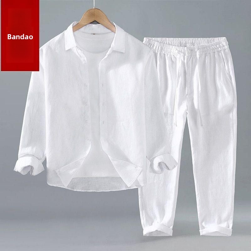 Sommer Baumwolle-Leinen Hemd-H – Mens Linen Shirt Long Sleeve Bewertung und Preis