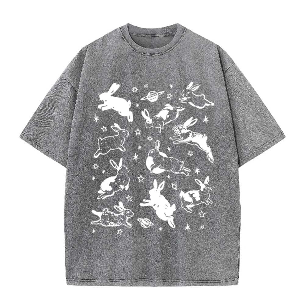 2026 Vintage Space Rabbit Plan – Acid Wash Vintage Graphic T Shirt Bewertung und Preis