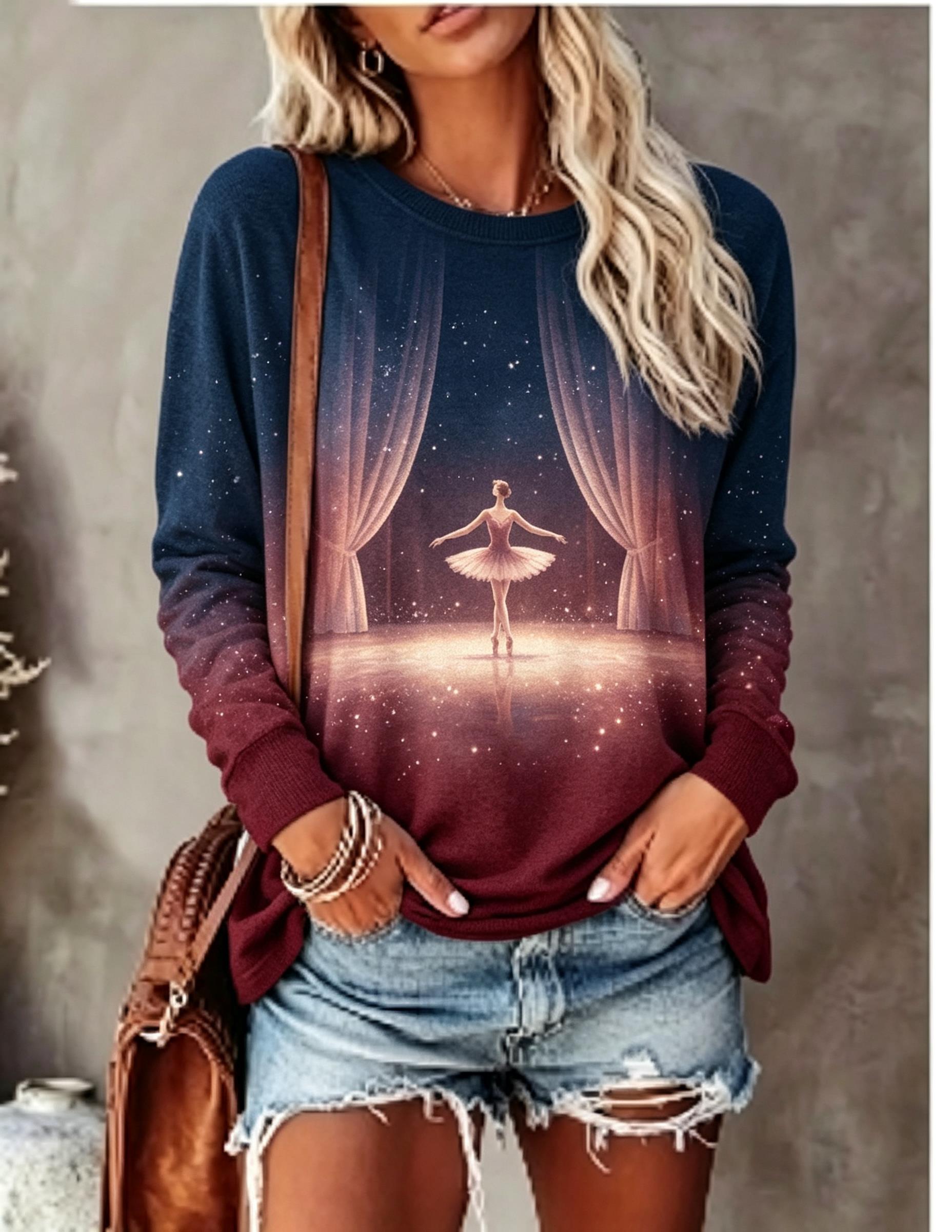 Damen Langarm-T-Shirt mit Ball – T-Shirts Bewertung und Preis